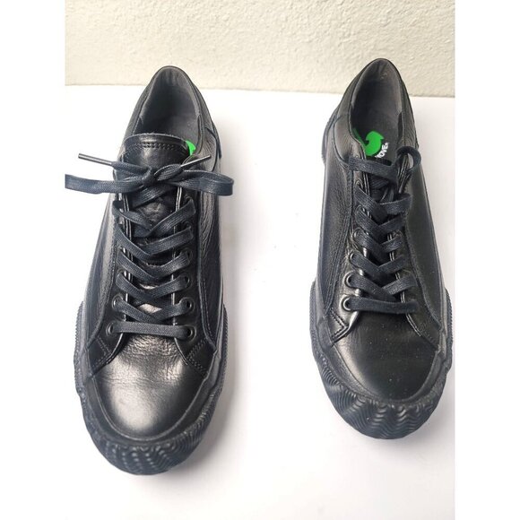 Japan Spingle Move Black Leather Lace Up Sneakers Men's Size S US 7-7.5 - Picture 2 of 12